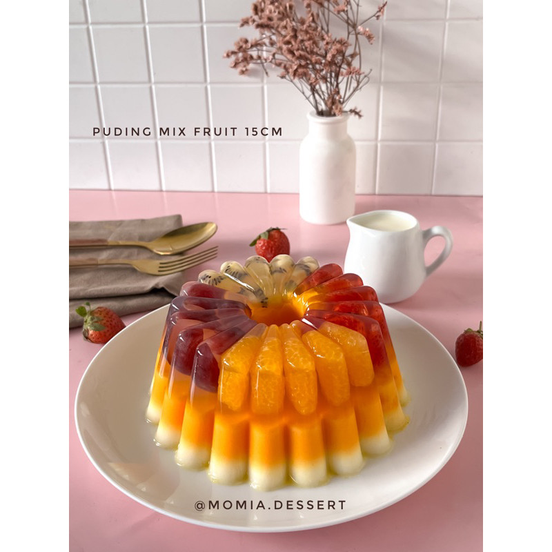 

Puding Mix Fruit ( size 15cm) / Puding Buah Puding Hampers / Puding ultah / Puding Birthday