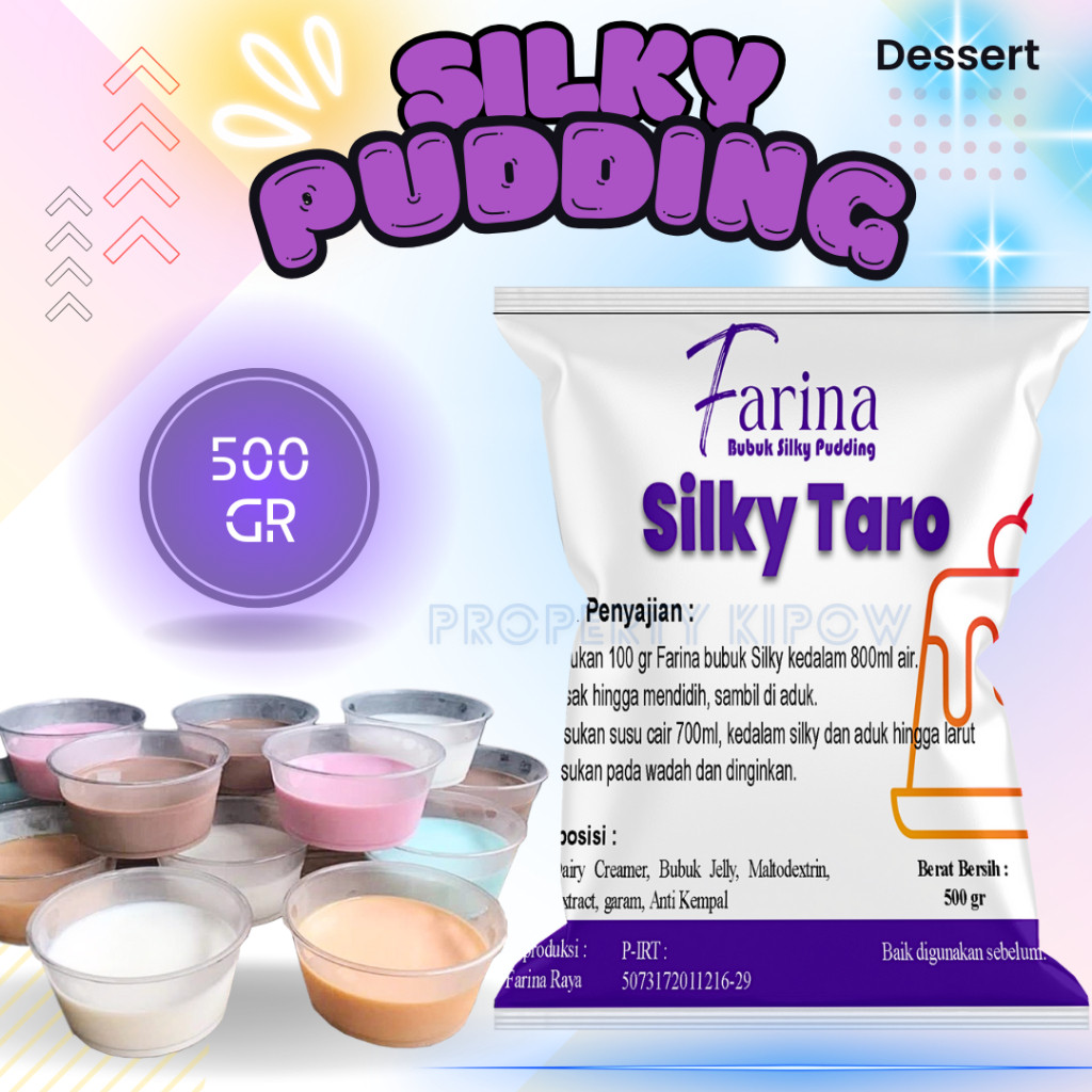 

Bubuk Silky Pudding Rasa Taro # Silky Pudding Taro # Topping Minuman # Minuman Kekinian # KiPOW