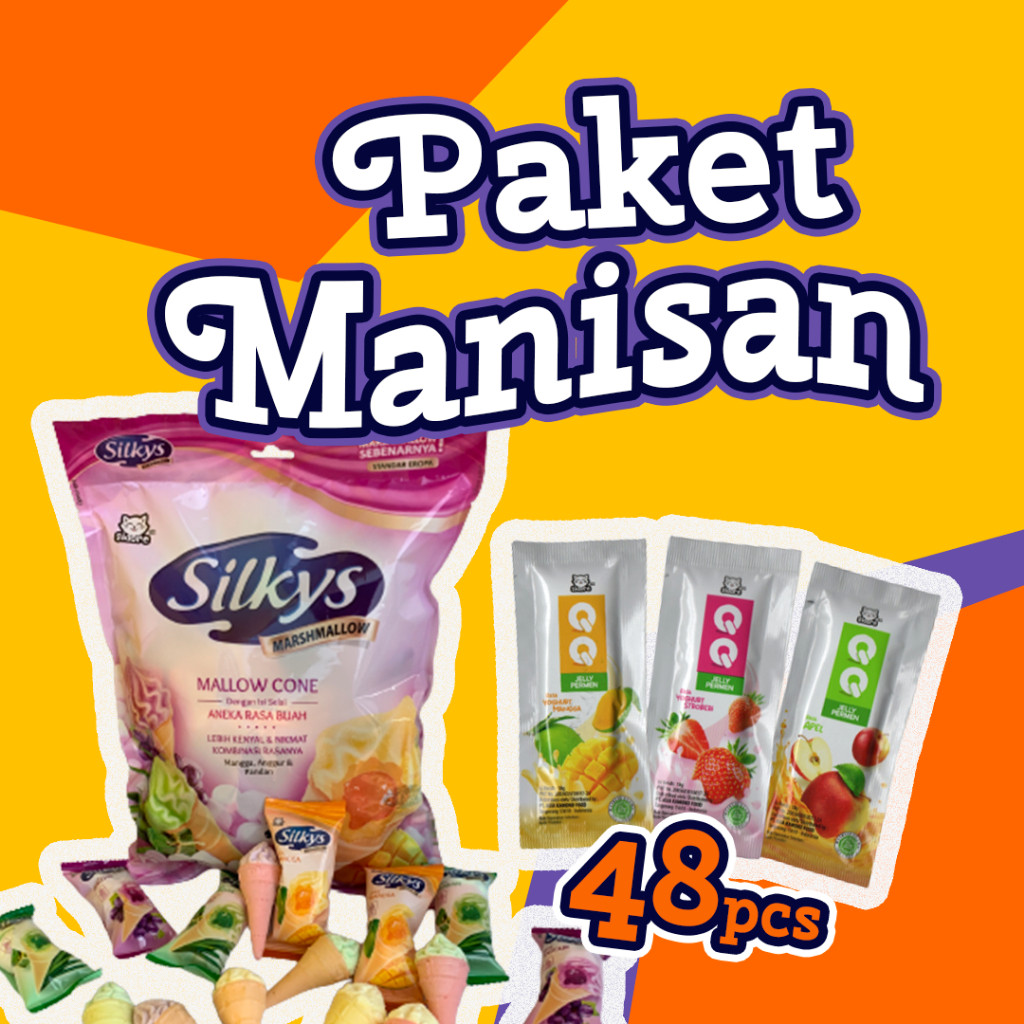 

CEMILAN PAKETAN 20+24PCS QQ JELLY & MARSHMALLOW Fruity Rendah gula Rendah lemak snack Food Jeli