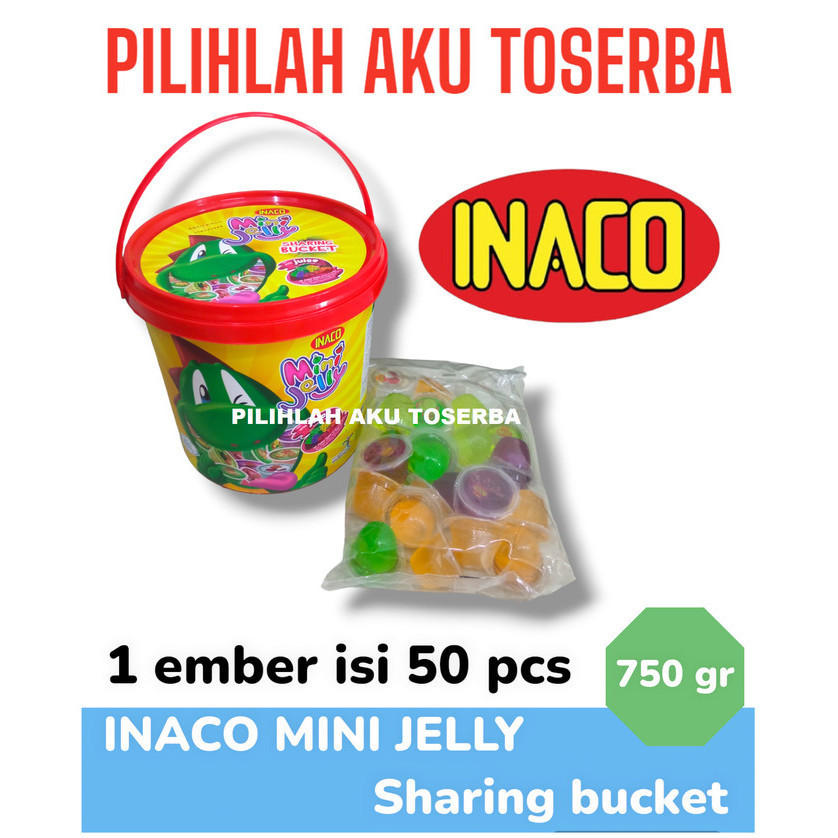 

INACO Mini Jelly isi 50 cups KEMASAN EMBER / BUCKET - (HARGA 1 EMBER)