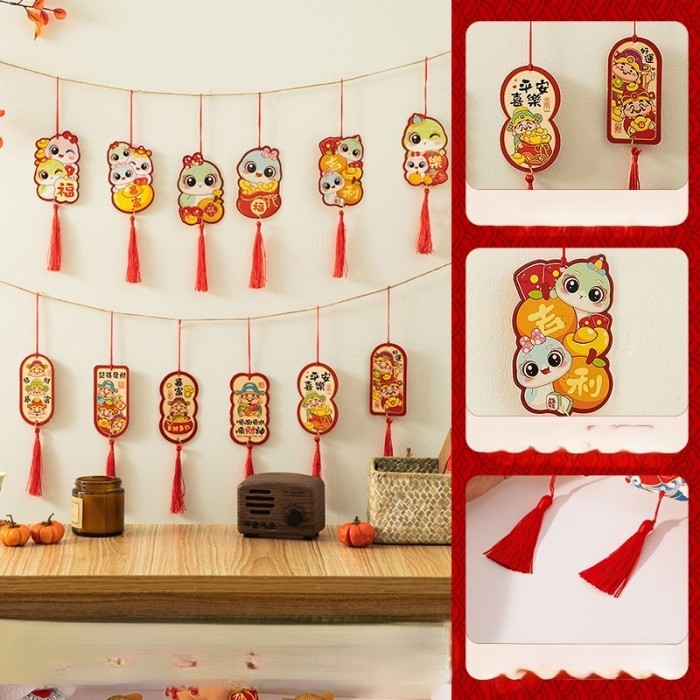 

langsung order saja] GROSIR Gantungan Angpao Ular 2025 Dekorasi Hang Tag Hiasan Imlek Hampers