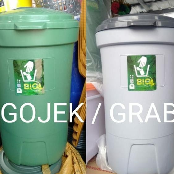 Tempat Sampah Besar 120 Liter + Roda Green Leaf 2120/Bak Sampah/Tong