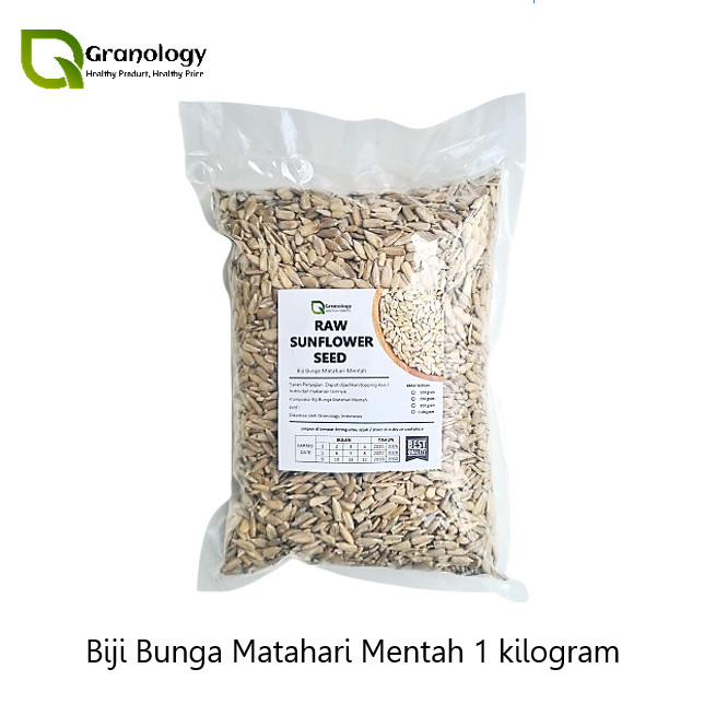 

(RAW) Biji Bunga Matahari Mentah / Raw Sunflower Seed - 1 kilogram