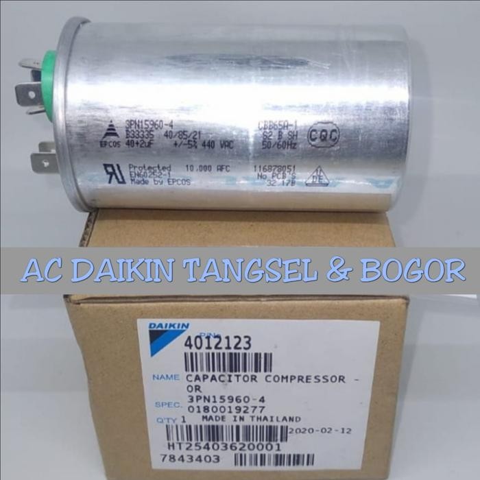 JTTOP" CAPACITOR / KAPASITOR AC DAIKIN 1PK 2PK FTNE25 FTNE50MV 40+2UF