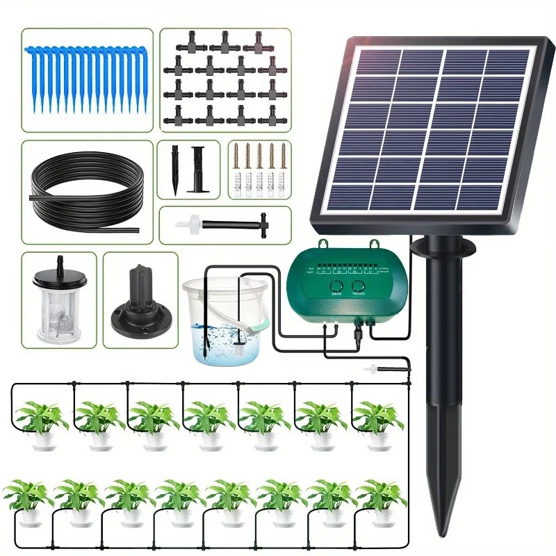 New Drip Irrigation Kit, Solar Garden Irrigation System, Used For Automatic Drip Irrigation Of