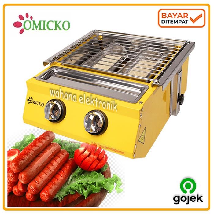 Yasa.store1 KOMPOR PANGGANG 2 TUNGKU(SOSIS BAKAR, AYAM, IKAN, SATE) PANGGANGAN GAS