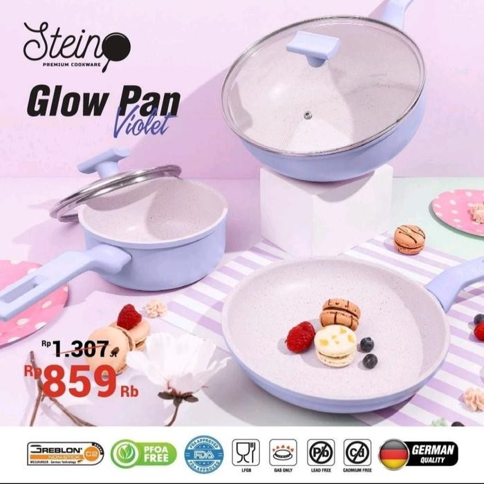 Yasa.store1 Stein Cookware Paket Glowpan / Steincookware Glow pan Series Panci Set