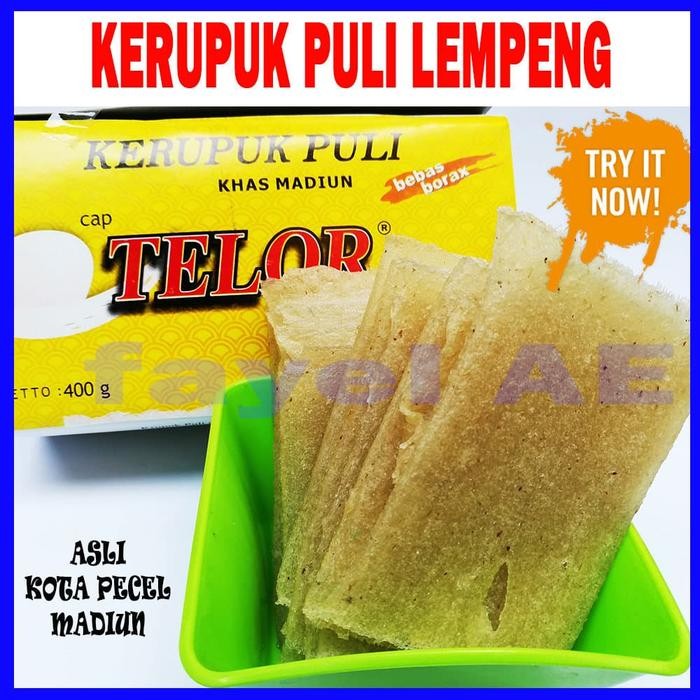 

JTTOP" KERUPUK PULI KRUPUK PULI LEMPENG GENDHAR TELOR WALET KHAS MADIUN