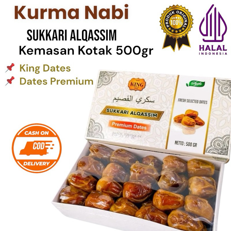 

Restokobar Kurma Sukkari 800Gr Ember King Sukari Alqassim Premium Dates Kurma Nabi Bpom Tanpa