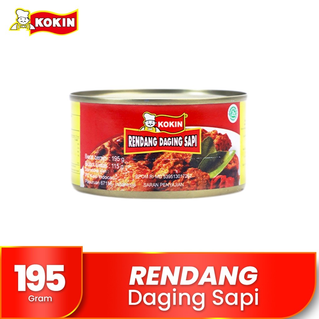 

Sega Tungtung Rendang Daging Sapi Makanan Kaleng Siap Saji Halal 195Gr - Kokin