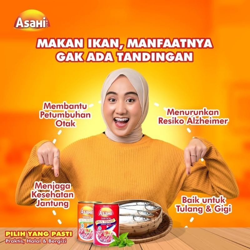

Sega Tungtung Asahi Sarden Saus Tomat 155 Gr (24 Kaleng Per Dusk)