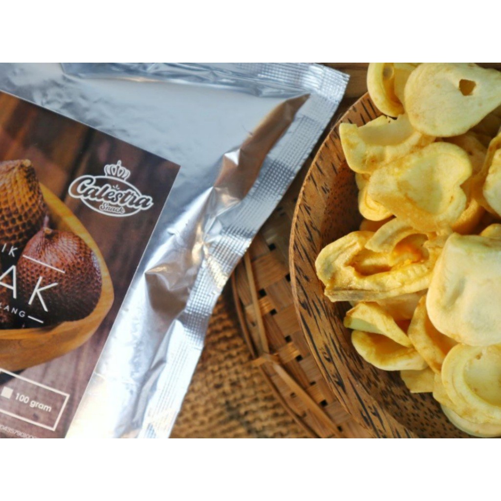 

Sega Tungtung Keripik Buah Nangka Mangga Apel Salak Calestra Snack Standar & Super