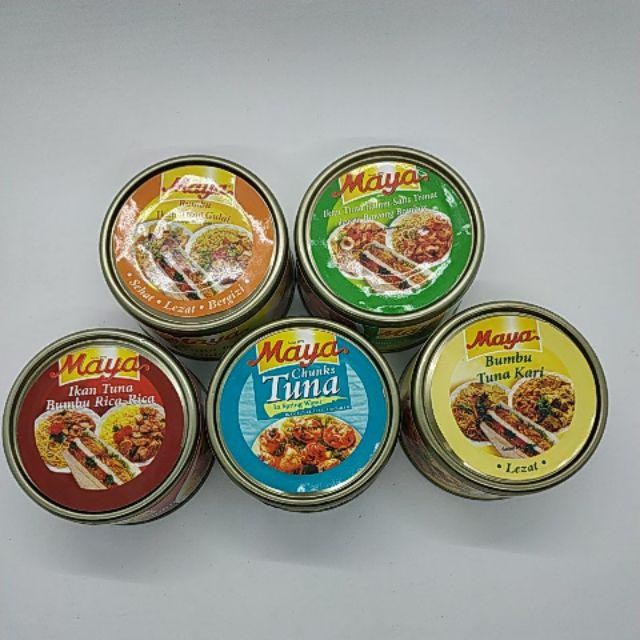 

Sega Tungtung Maya Ikan Tuna 185Gr Kaleng - All Varian Pepes Gulai Sambal Goreng Rica-Rica Bombay