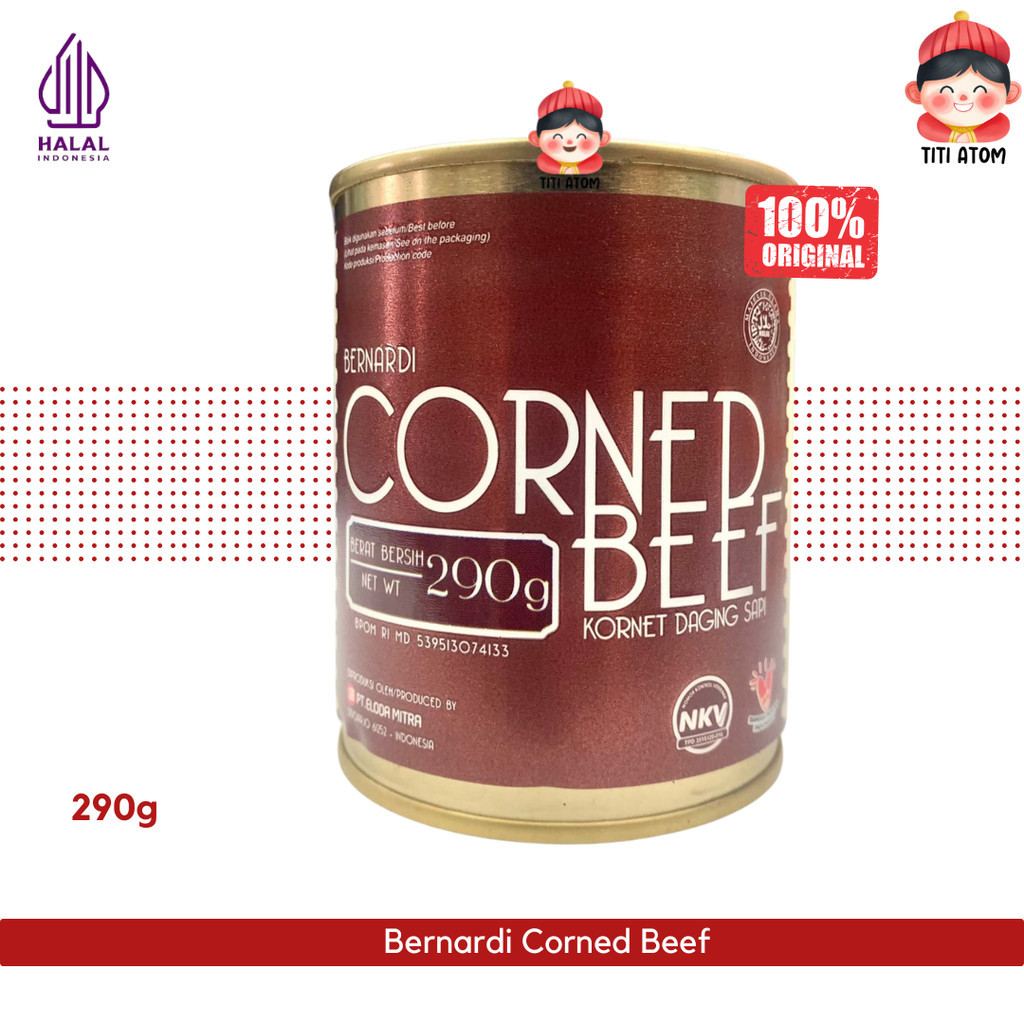 

Sega Tungtung Bernardi Corned Beef Daging Kornet Sapi 290G