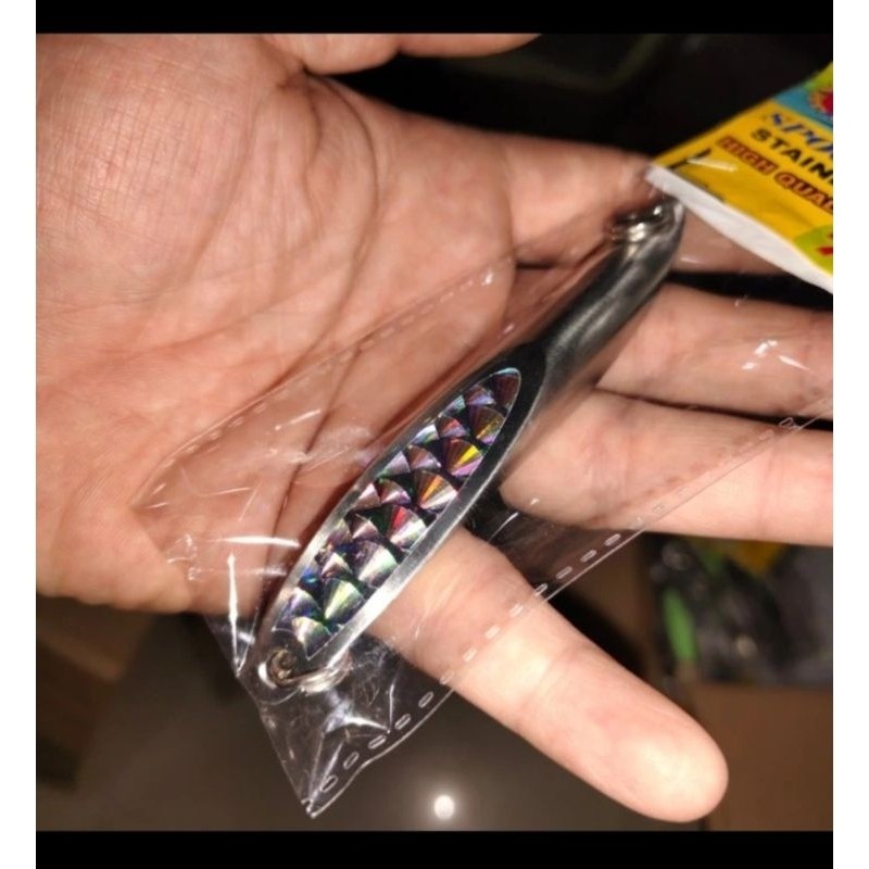 [Ready] Umpan Spoon Hologram Silver Stainless Spoon Tempe Spoon Pancing Stainless