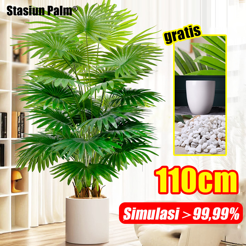 Daun melebar.DAUN PALEM JUMBO PLASTIC DRAIN 120CM 12/18/24DAUN TANAMAN ARTIFICIAL DEKORASI HIAS