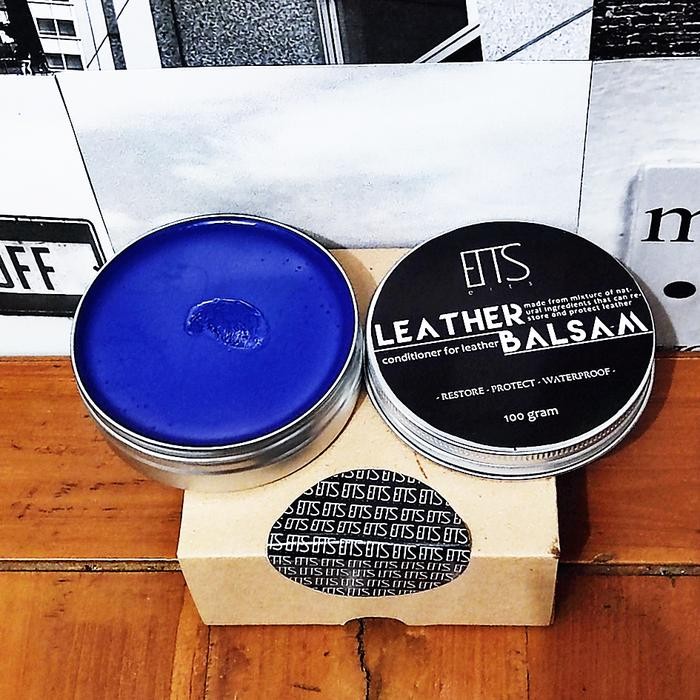 PROMO PEMBERSIH SEPATU KULIT LEATHER BALSAM/LEATHER CARE/SEMIR BIRU NAVY SDE