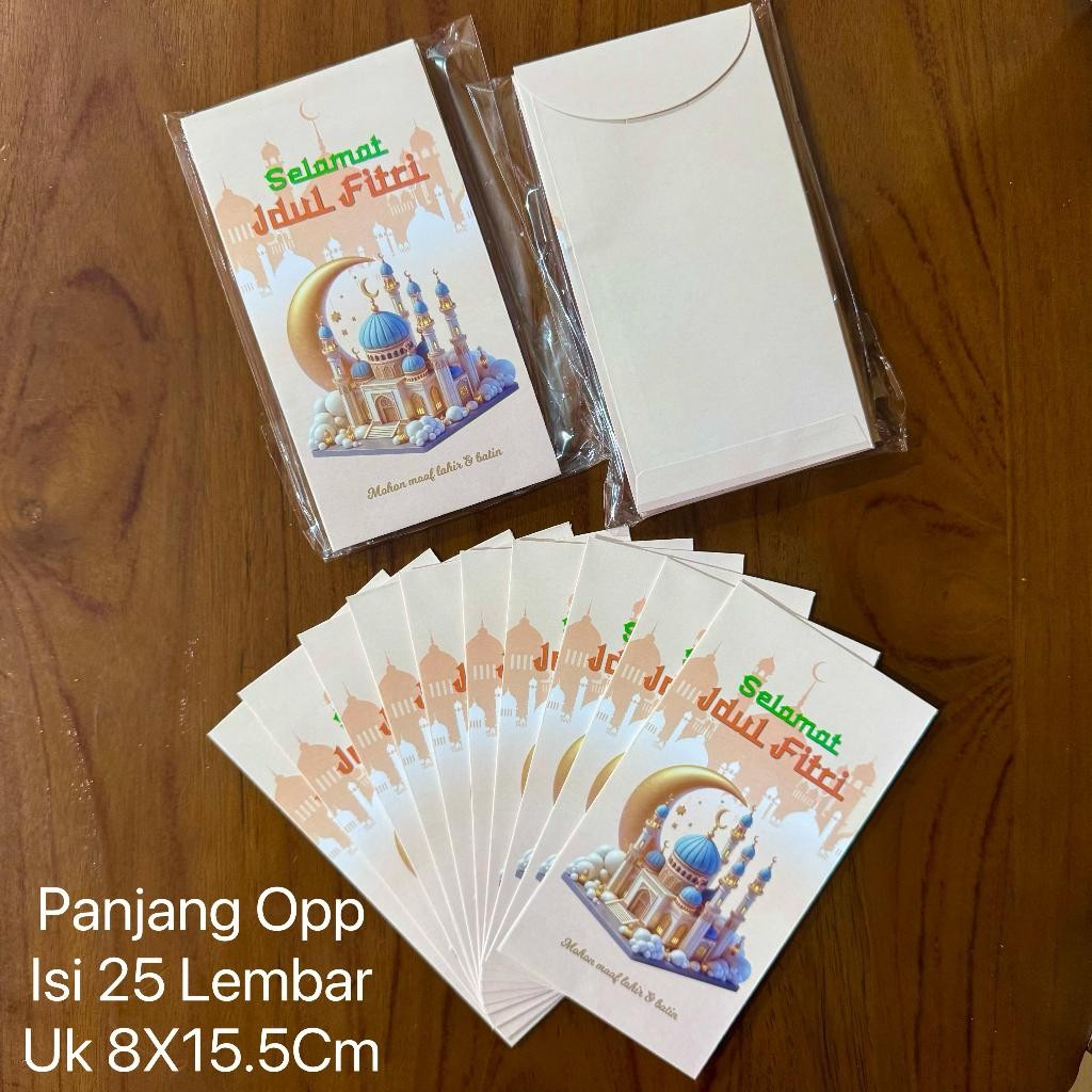 

AMPLOP LEBARAN PANJANG ISI 50 LEMBAR IDUL FITRI UANG TIDAK PERLU LIPAT