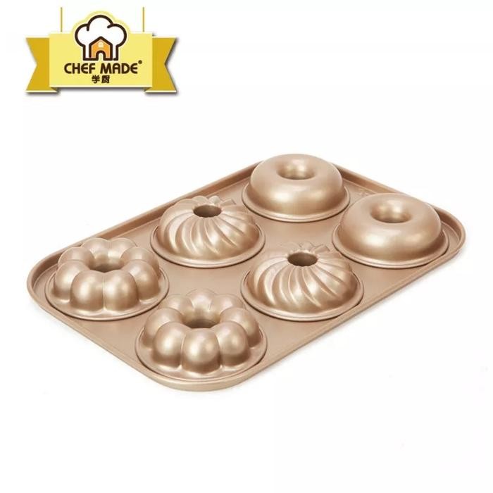 

6Cup Non Stick Donut Pan Chefmade