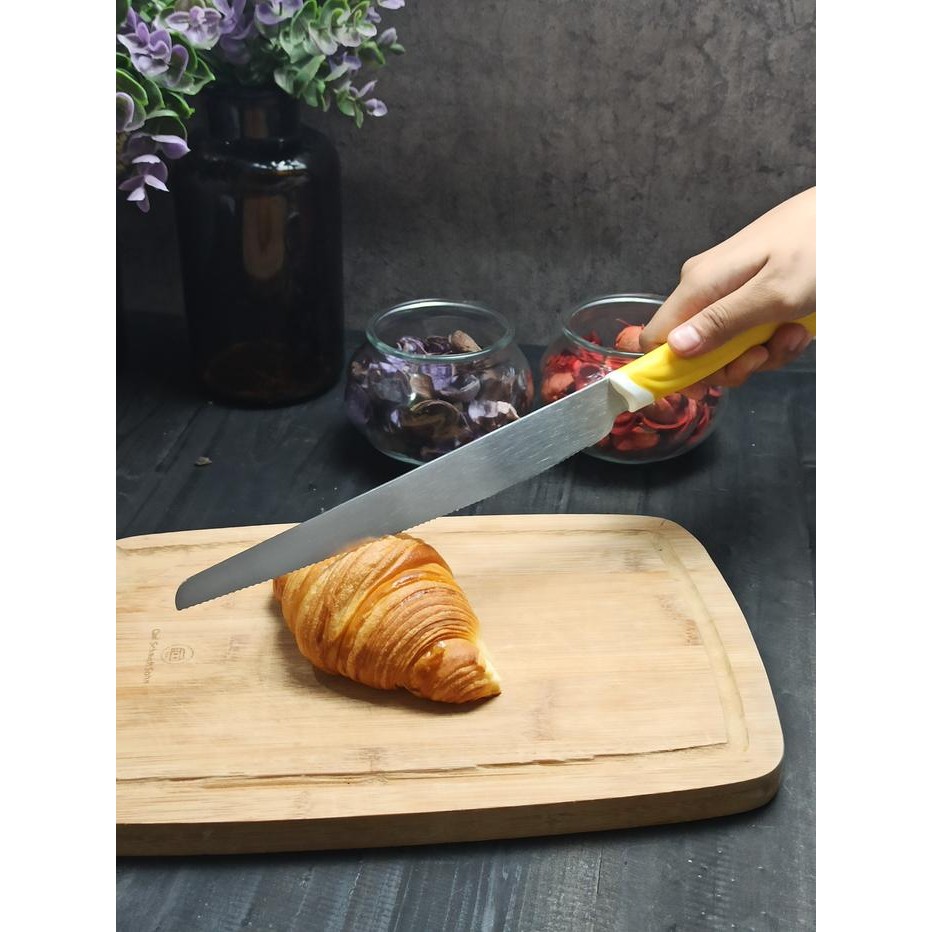

Suncraft Bread Knife Made Japan Pisau Roti Jepang Japanese Knife 24Cm