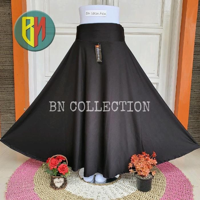 PREMIUM Rok Spandek Jersey Model Payung Super Jumbo / Rok Joda