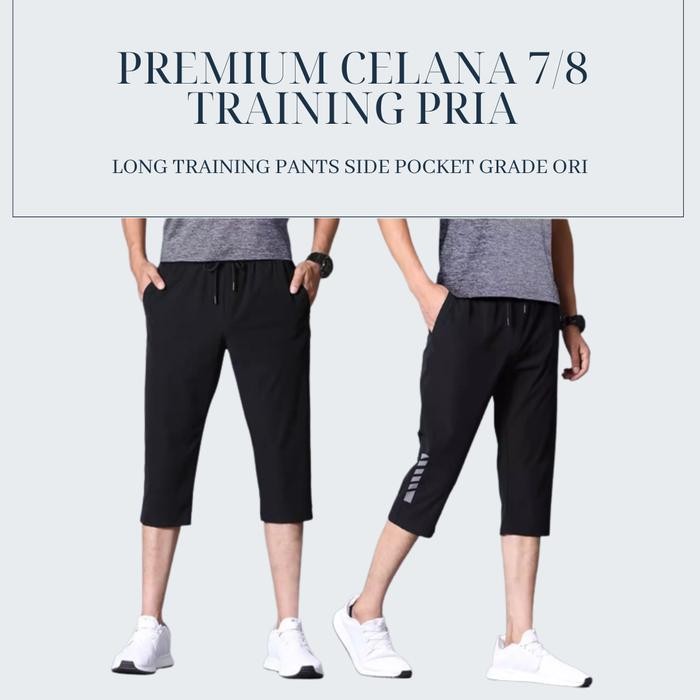 PREMIUM CELANA 7/8 TRAINING PRIA BIG SIZE M~5XL LONG TRAINING PANTS ORIGINAL