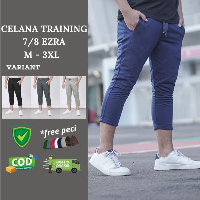PREMIUM 7/8 Slim-Fit Pants Celana Training Ezra Sport
