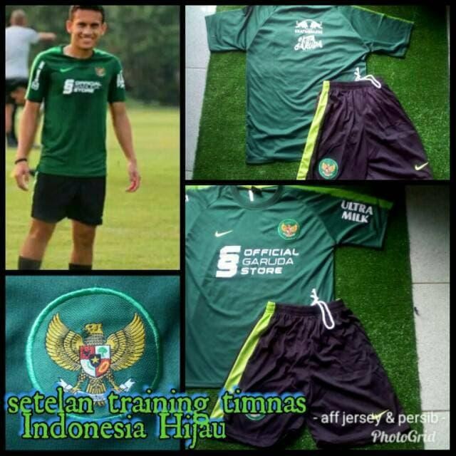 PREMIUM Setelan Dewasa Jersey Celana Timnas Indonesia Training Hijau
