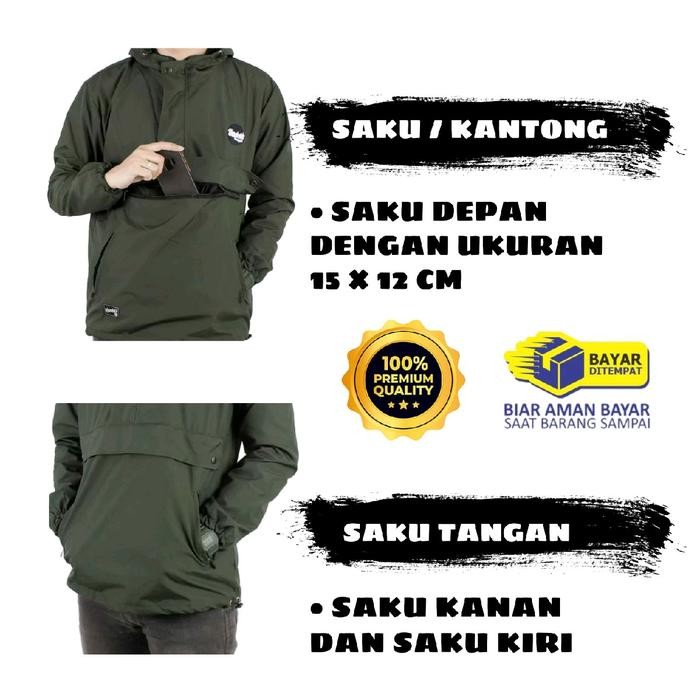 PREMIUM BIG SIZE Jaket Parasut Jumbo Pria / Jaket Pria Big size / Jaket Cagoule Pria / Jaket Parasut