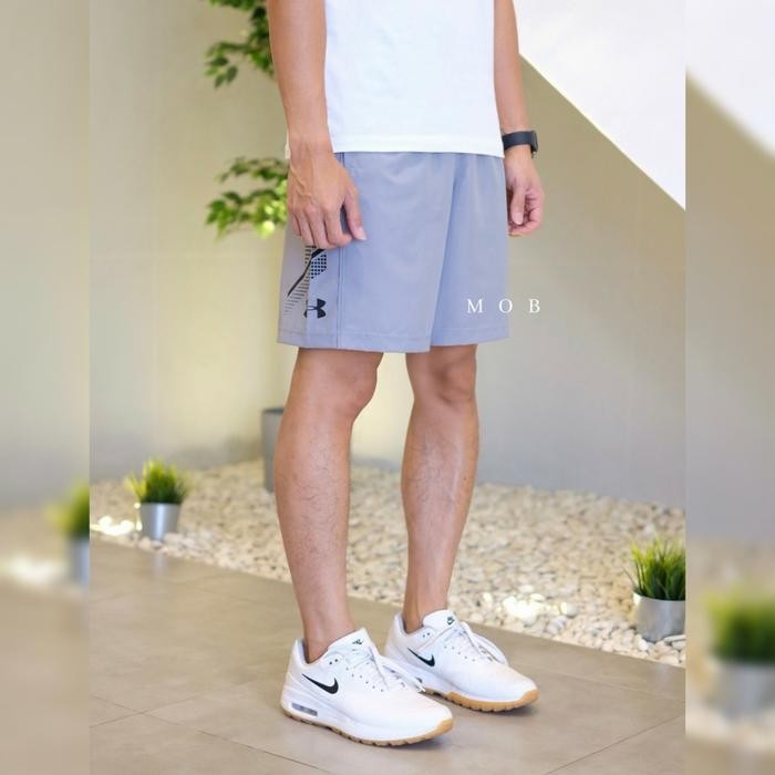 PREMIUM Celana Pendek/Olahraga Under Armour Woven Graphic Grey Original