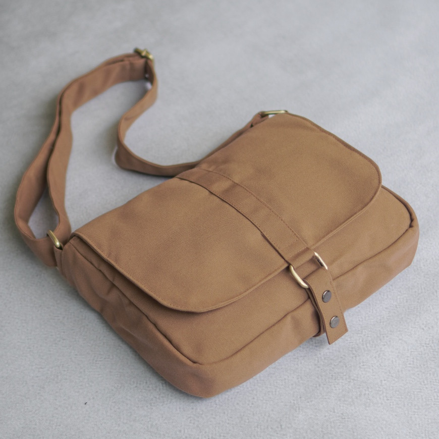 RANU - Thevan Vintage Canvas Sling Bag Brown Tas Selempang Kanvas