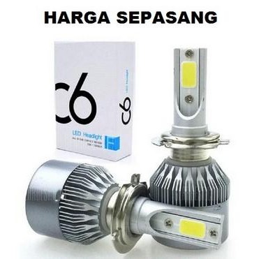 PREMIUM Bohlam Lampu LED tipe C6 soket h4 h11 hb3 9005 9006 hir2 9012 h16 murah bagus