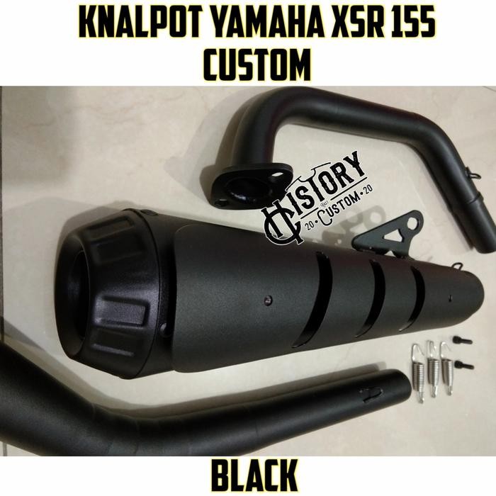 PREMIUM Knalpot Yamaha XSR 155 Cover Hitam Line