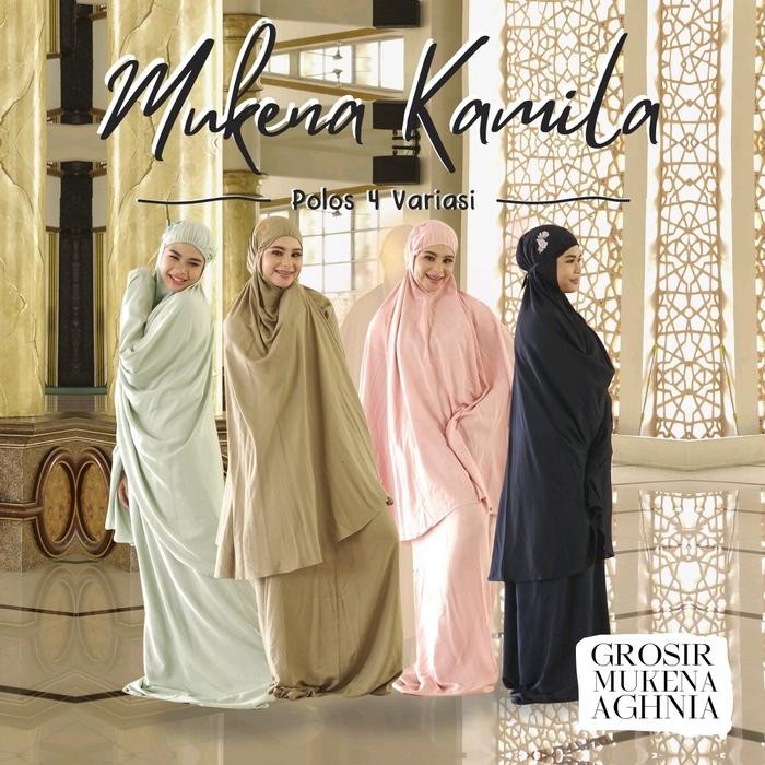 Mukena polos Mukena kamila polos Katun Polos Hitam Cokelat Navy
