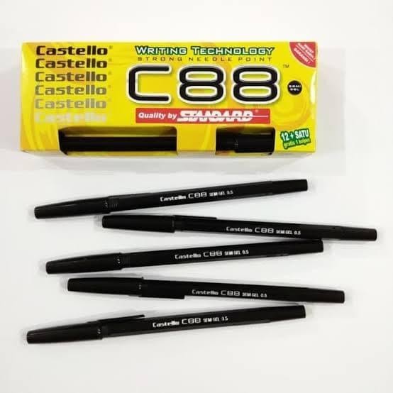 

Ready JT Pen Standard C88 Castello/Pena Bolpen Balpoin Pulpen Standard Castello Biru Hitam