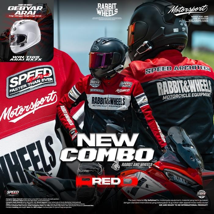 NEW COMBO "RED" RABBIT AND WHEELS