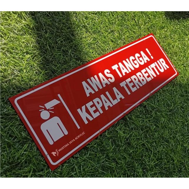 

Ready JT awas kepala terbentur acrylic waterprof tahan air mudah dipasangkan plus perekat