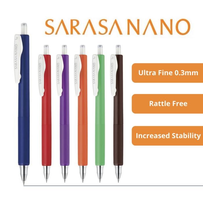 

Ready JT Zebra Sarasa Nano 0.3mm with Urufuwa Cushion Fine Gel Ink Pen JJH72