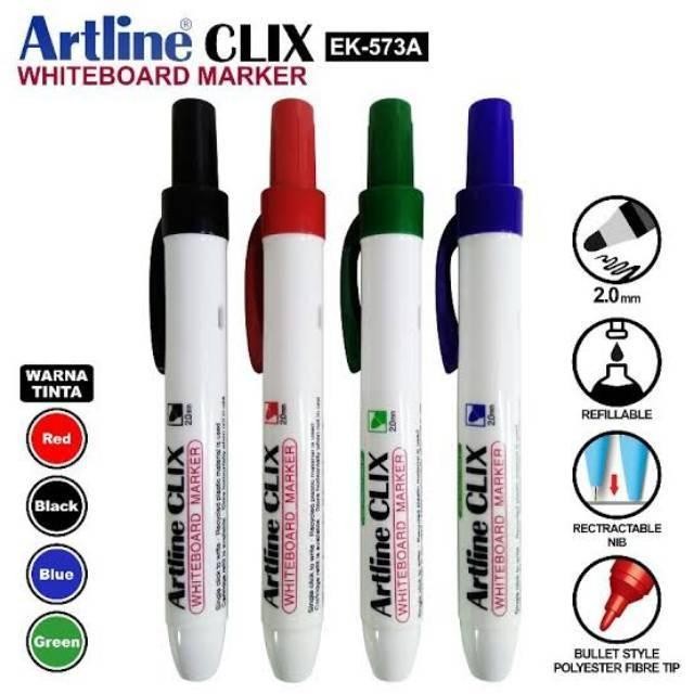 

Ready JT Artline Clix Whiteboard Marker EK-573A Spidol Papan Tulis Putih