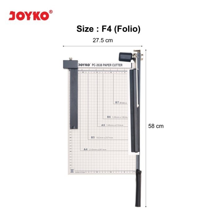 

Pemotong Kertas / Paper Cutter Folio Joyko 2638 (1 Pcs)