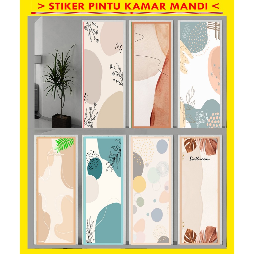 Stiker Pintu Kamar Mandi Aesthetic Tahan Air