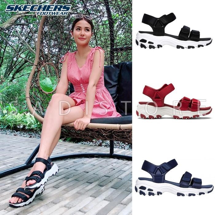 BEST SELLER Sepatu sandal SKECHERS Woman D'Lites Fresh Catch Sandal Original