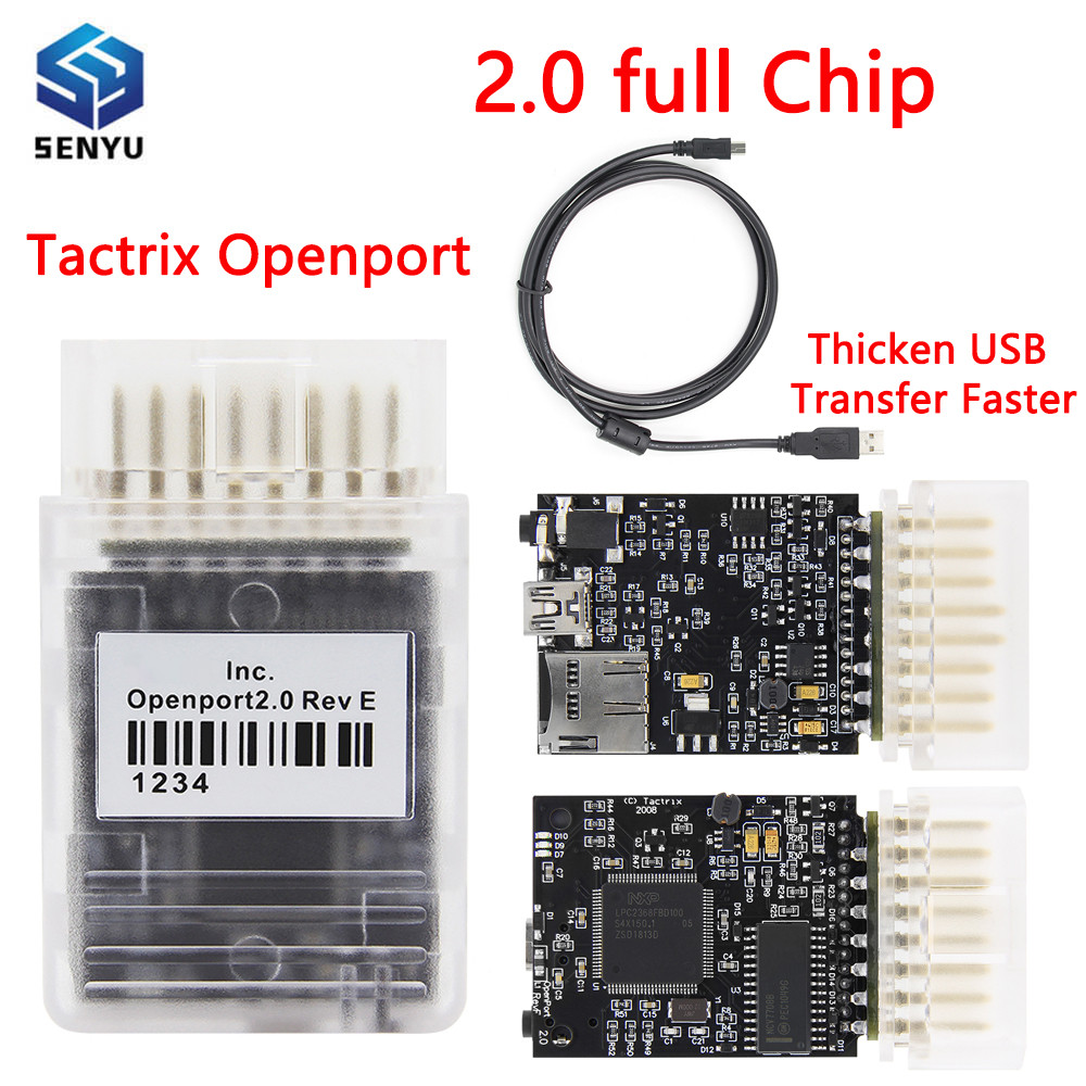 2.0 Full Speed Chip Tactrix Openport CAN 2 0 Tuning ECU FLASH OBD2 Car Diagnostic Tool J-L-R V163 J2