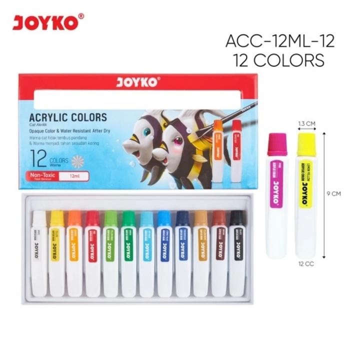 

Cat Acrylic Joyko12 Warna, Cat Akrilik #Gratisongkir