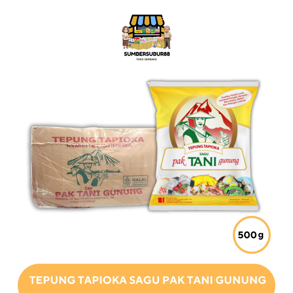 

PAK TANI 500G Tepung Tapioka (1 Dus @20 Bungkus)