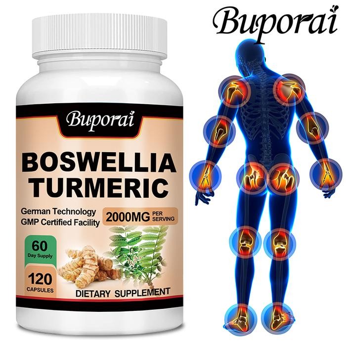 

Terlaris Buporai - Suplemen Kunyit - Boswellia, Kunyit, Lada Hitam - Mengandung Ekstrak Boswellia