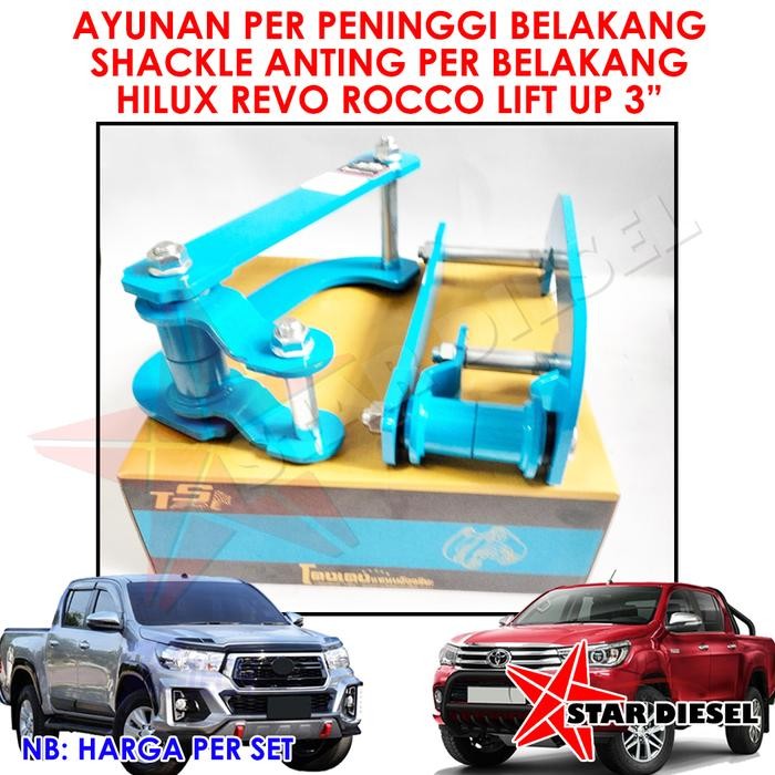 Shackle Lift Kit Peninggi Belakang Hilux Revo Hilux Rocco Peninggi