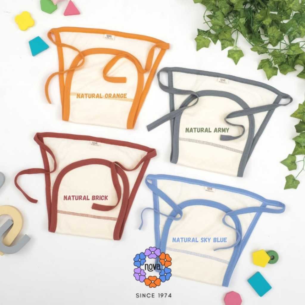 Popok Tali Nova Baby Ezy Cotton Diapers Natural Series Popok Bayi Popok Kain Polos Warna