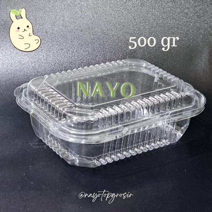 Kotak mika buah MB500/ Mika strawberry 500 gram