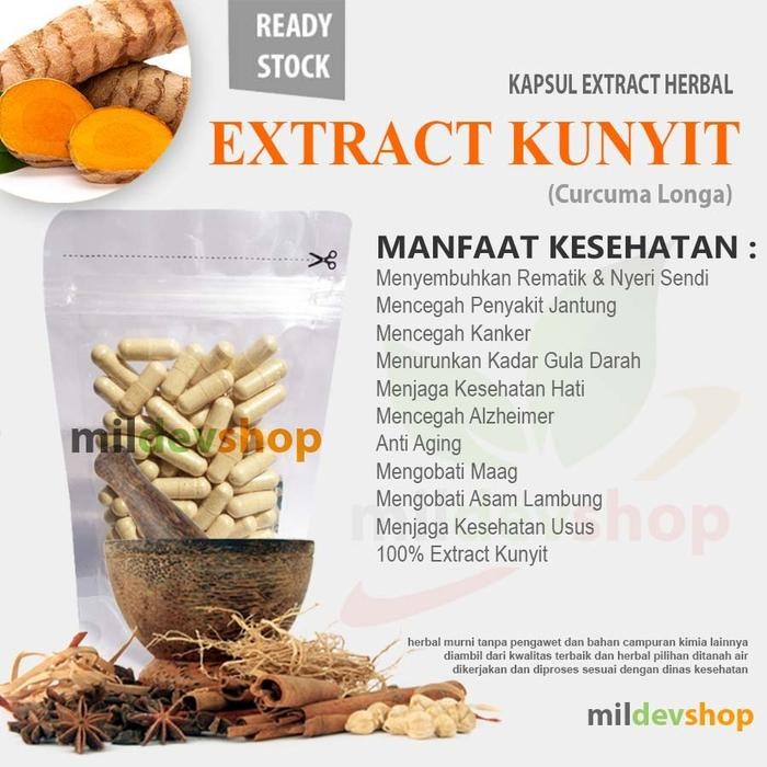 

Terlaris Kapsul Extract Kunyit Mengobati Maag Asam Lambung Stress Depresi